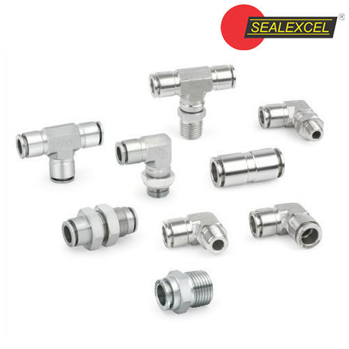 Stainless Steel Push In Fittings, Size: 4-16 mm