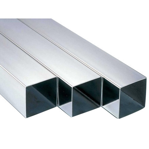 Metallic Stainless Steel Square Pipes, Size: 4 inch