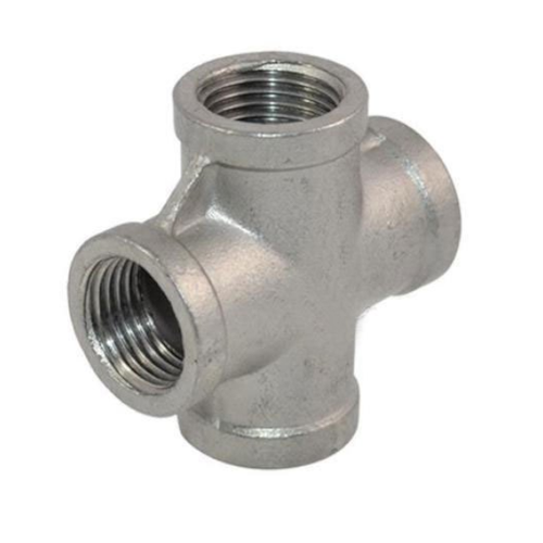 1 inch Stainless Steel Threaded Equal Cross, For Plumbing Pipe