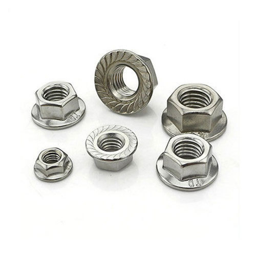 KEC Stainless Steel Flange Nuts, Shape: Hex, Size: 3 Mm