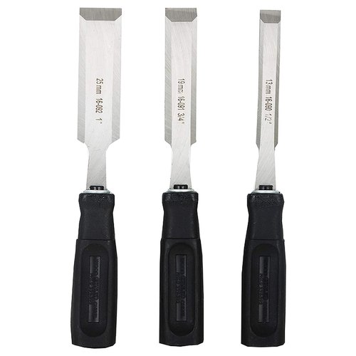 STANLEY 16-089 Wood Chisel Set , 3Pcs-1/2x7 3/4, 3/4x7 3/4, 1x7 3/4