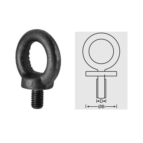 Silver Round Steel Eye Bolt, For Hardware Fitting