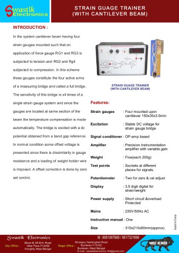 SE Strain Gauge Measurement Trainer, Model Name/Number: SE66