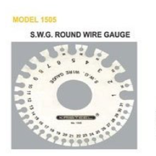 Round SWG Wire Gauge, 1 to 36 mm