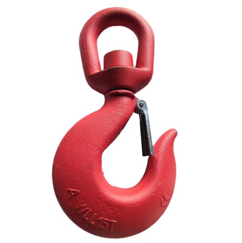 Red Stainless Steel 1 Ton Swivel Lifting Hook