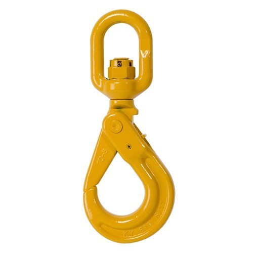 Yellow Swivel Self Locking Hook, Size/capacity: 1t To 32t