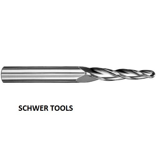 5mm To 30mm Taper End Mills, Number Of Flutes: 2 Or 4 Or 6, Length Of Cut: 100 Mm