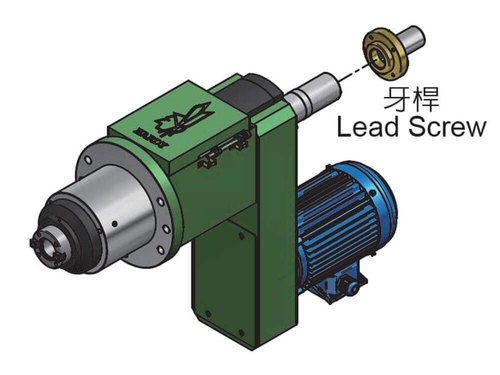 Mild Steel Tapping Spindle Head Flange Type / Lead Screw, Number Of Spindle: 1