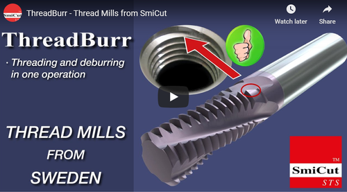 1 - 100 Solid Carbide Thread Mill (SmiCut Sweden)