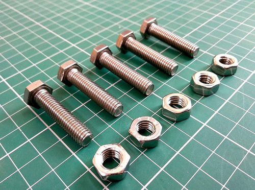 Stainless Steel Full Thread Threaded Bolts & nuts, For Industrial, 1000