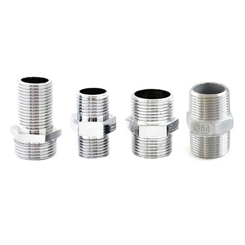 SS Buttweld Threaded Hex Nipple, For Chemical Handling Pipe