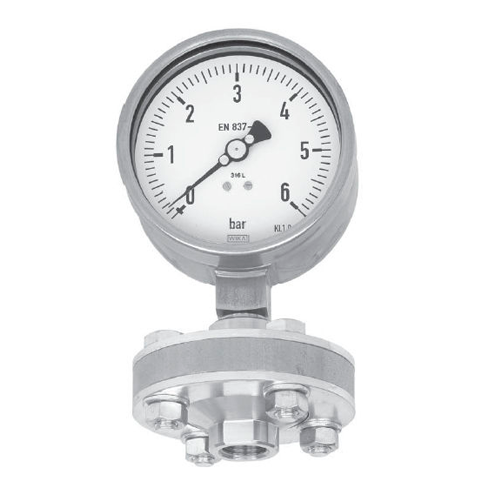 Stainless Steel Silver Threaded Process Gauge