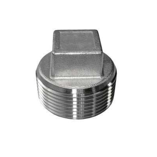 SS Threaded Square Plug, For Plumbing Pipe