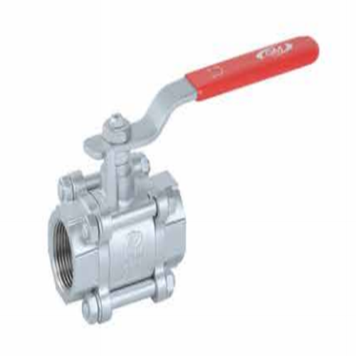 Stainless Steel Three Piece Ball Valve, Steel Grade: SS304