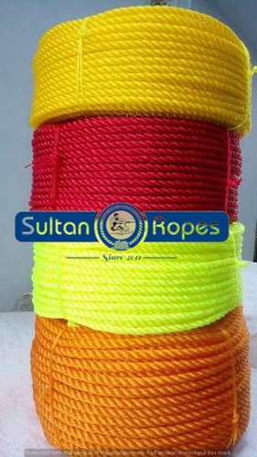 Multicolor Three Stand Twisted Pe Ropes, For Marine, Diameter: 2mm- 25mm