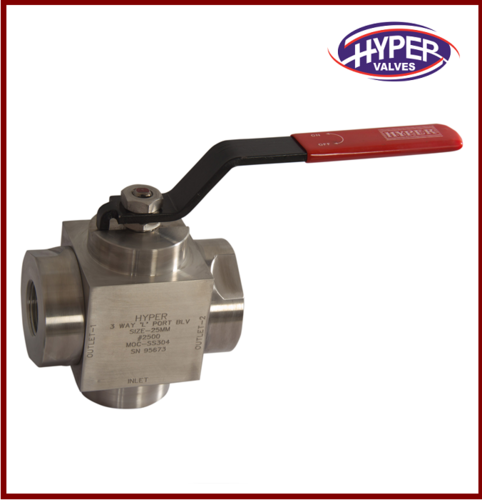 Carbon Steel Three Way Ball Valve, Size: Dn25 (1 Inch)