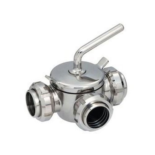 Three Way Dairy Valve, 3 Ways, Size: 15 Mm To 100 Mm