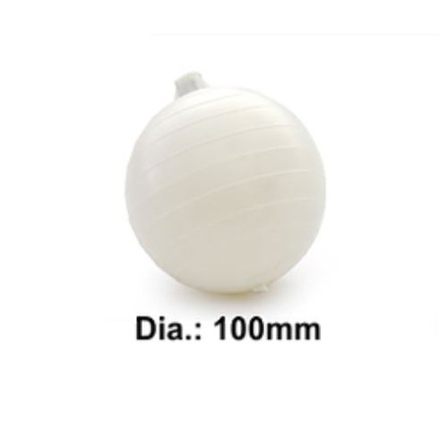 White Plastic Floats Ball With Brass Inserts.Diameter: 100 Mm