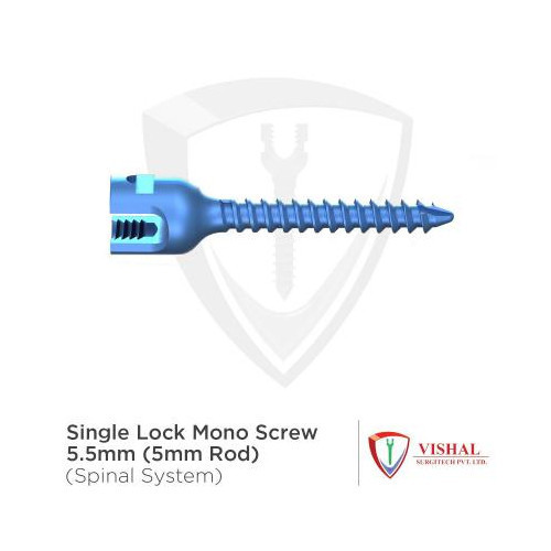 Vishal Surgitech Titanium Single Lock Mono Screw (5 Mm Rod)