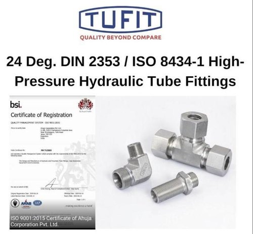 Male Tufit Stud Straight Coupling, For Hydraulic