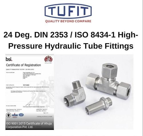Tufit Swivel Branch Tee With Connector, For Hydraulic Fittings