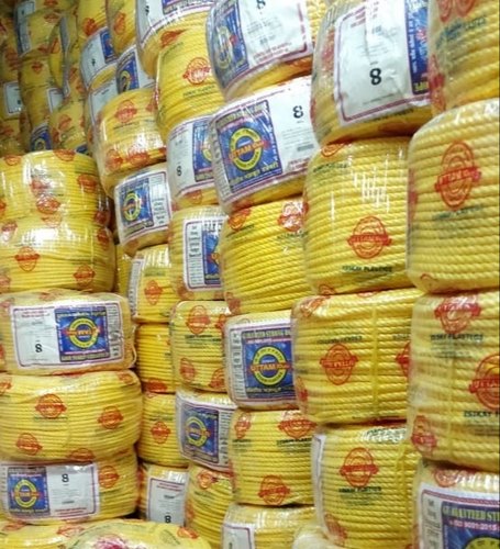 Yellow, White 10-20 mm Nylon Polypropylene Ropes, For Industrial