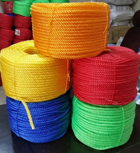 Multicolor Twisted nylon Rope, For Industrial, Length: 50-100 m/reel