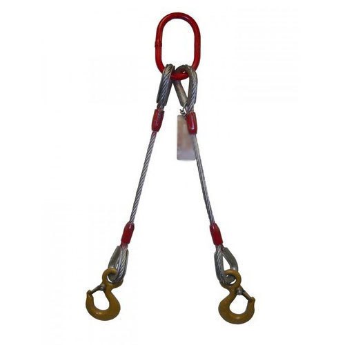 Mild Steel Two Leg Wire Rope Sling, Diameter: 5-10 mm