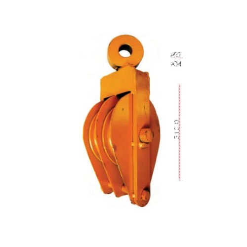 Mild Steel Two Sheave Pulley Block, Capacity: 5 Ton