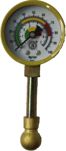 0-100 Psi Brass Tyre Pressure Gauge Air Chuck (TPA-B02), For Automobile