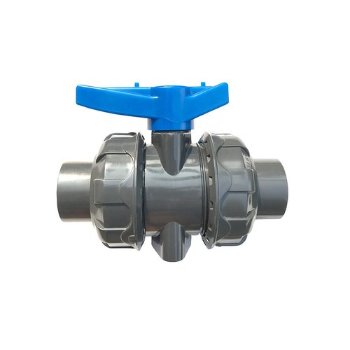 Grey, Blue Medium Pressure Union PVC Ball Valve, For Water, Valve Size: 250mm