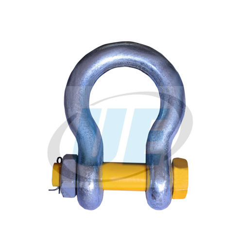 Nut Bolt Type Alloy Steel Bow Shackles, For Construction