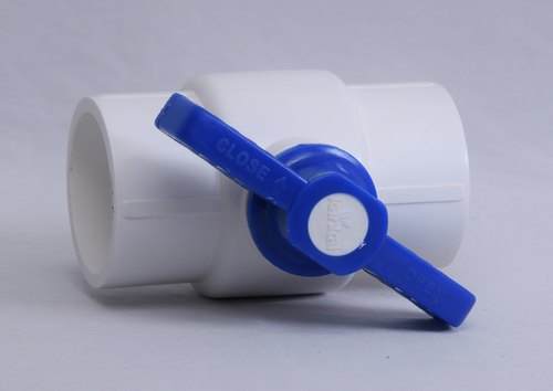 Kankai White UPVC Ball Valve, for UPVC Fittings