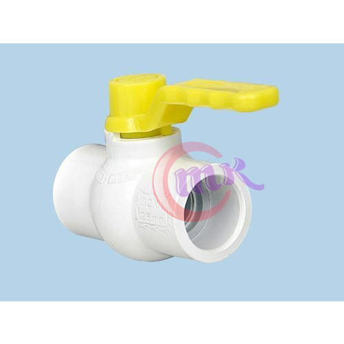 MK White UPVC Long Handle Ball Valve