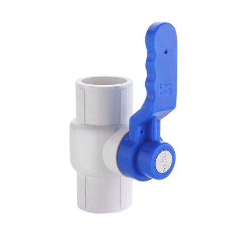 Water World White, Blue UPVC Long Handle Ball Valve, Packaging Type: Box