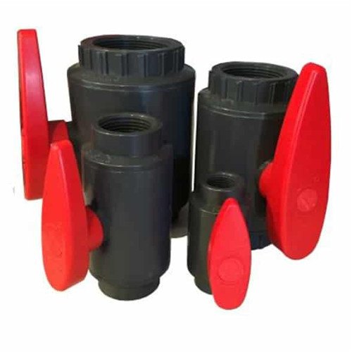 Black and Red (Handle) UPVC New Compact Ball Valve