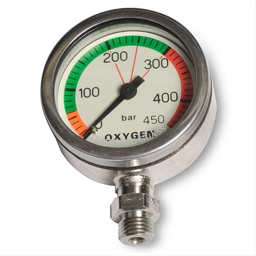 Analog Mild Steel Utility Oxygen Pressure Gauges, for Chemical Industry, Power Plants