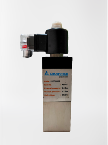 Airstroke Aluminum, SS and Brass Vacuum Solenoid Valve, For Industrial