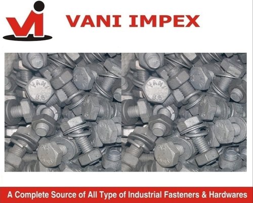 VANI 5.6 Grade Nuts Bolts Hot Dip Galvanized, Size: M 6 To M 16