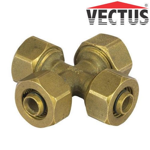 Vectus Composite Brass Cross, For Gas Pipe