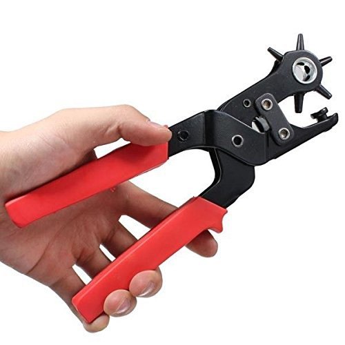 Steel Visking Leather Hole Punch Revolving Belt Plier, Size: 7 Inch