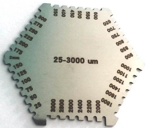 SPECTRA LABTECH Stainless Steel Wet Film Thickness Gauge Hexagonal, Notched
