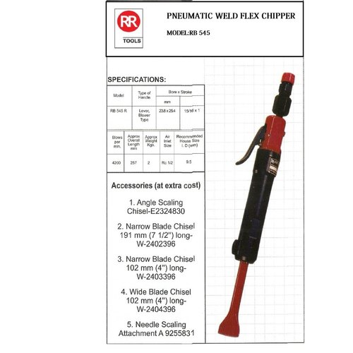 Lever Blower RB 545 Pneumatic Weld Flux Chipper