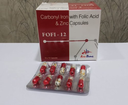Carbonyl Iron, Folic Acid, Zinc Capsule, Packaging Type: 10*10(Blister), Packaging Size: 10*10