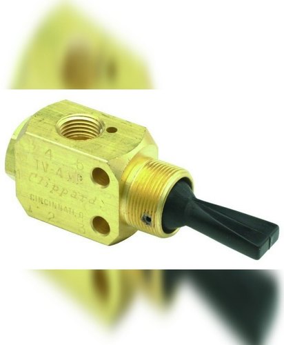 Brass Body Clippard TV-4MP 3 - Position 4-Way Plastic Toggle Valve