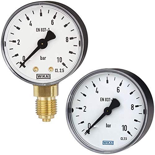 Steel Bottom Connection Wika Refrigerant Freon Pressure Gauges - 30 To 150 PSI, For Airconditioning, Refrigeration