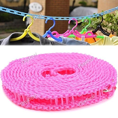 Multicolor Windproof Anti-Slip Clothes Washing Line Drying, For home application, Size: 5 Miter