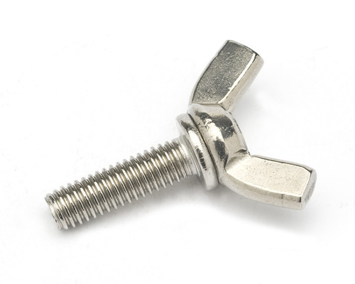 HAND Full Thread Stainless Steel Wing Screw, Material Grade: Aisi 304