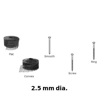 Metal Wire Collated Nail, Diameter: 2.5 mm