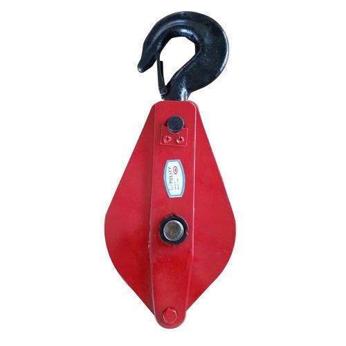 Manual Mild Steel Wire Rope Pulley Block (Hook Type), Capacity: 0.3 Ton - 5 Tons